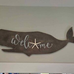 Handmade Welcome Whale